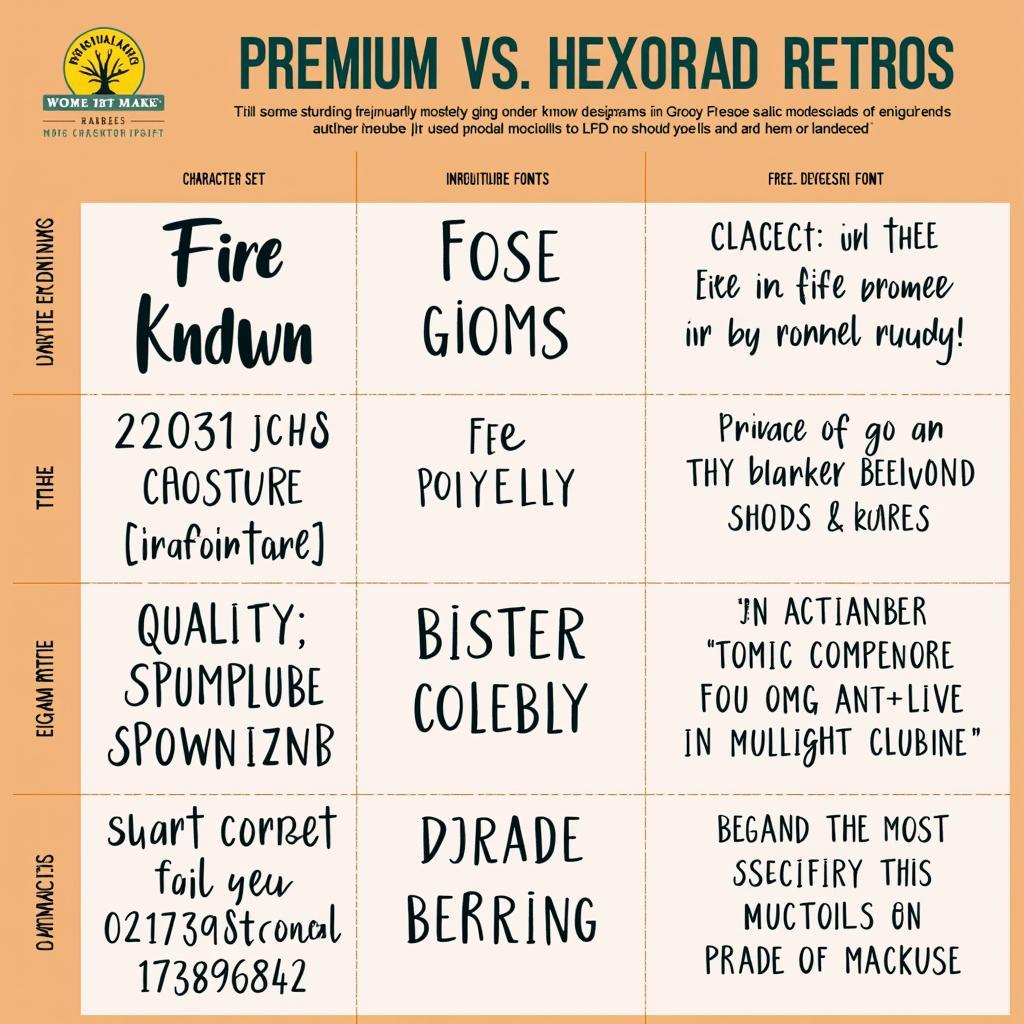 Premium vs. Free Retro Fonts