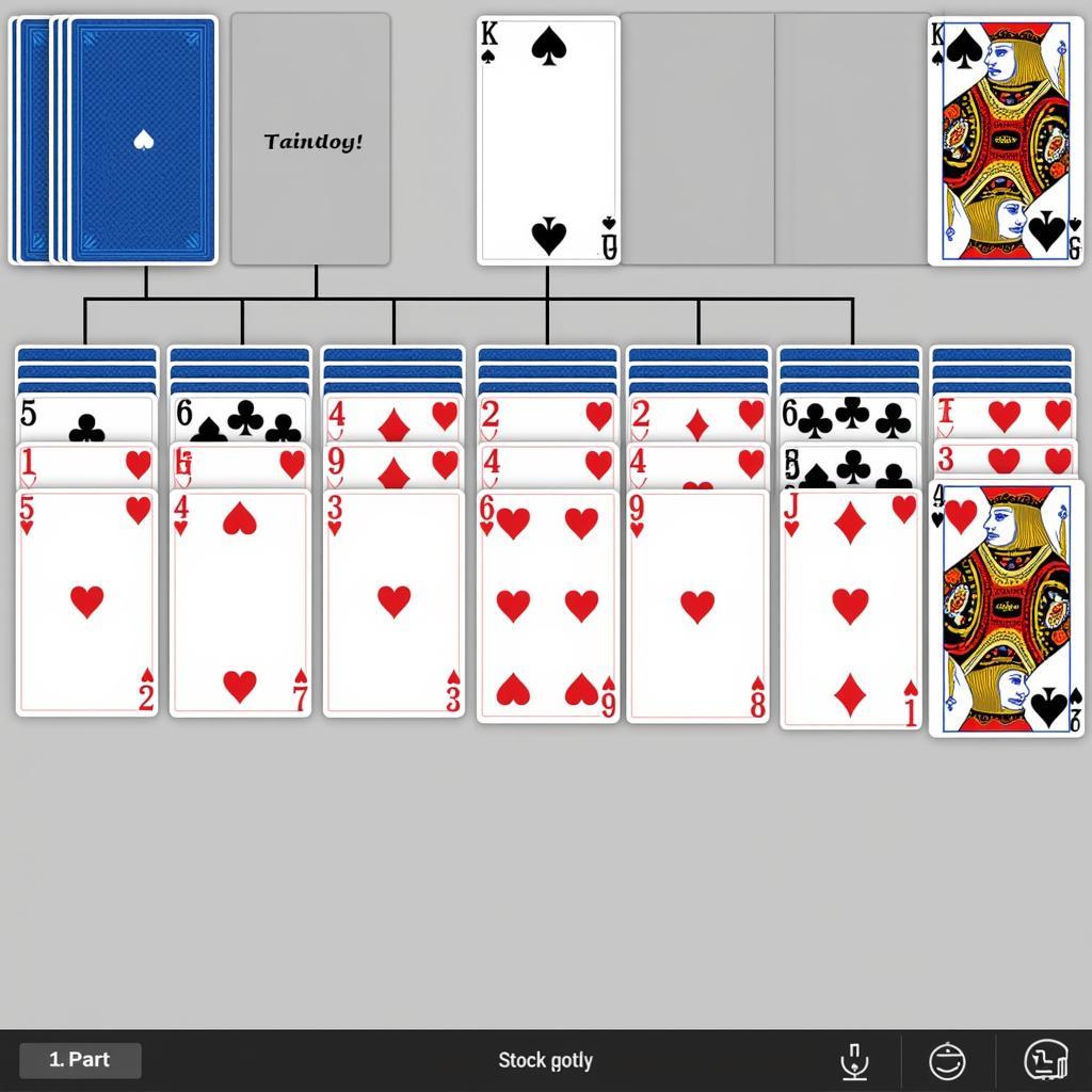 Quadruple Klondike Solitaire Gameplay Screenshot