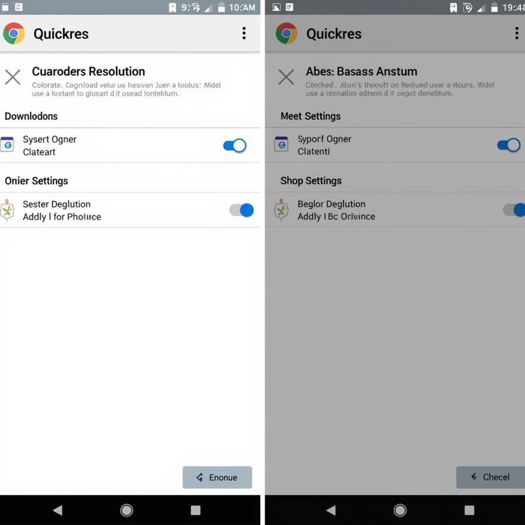 Quickres Download Interface