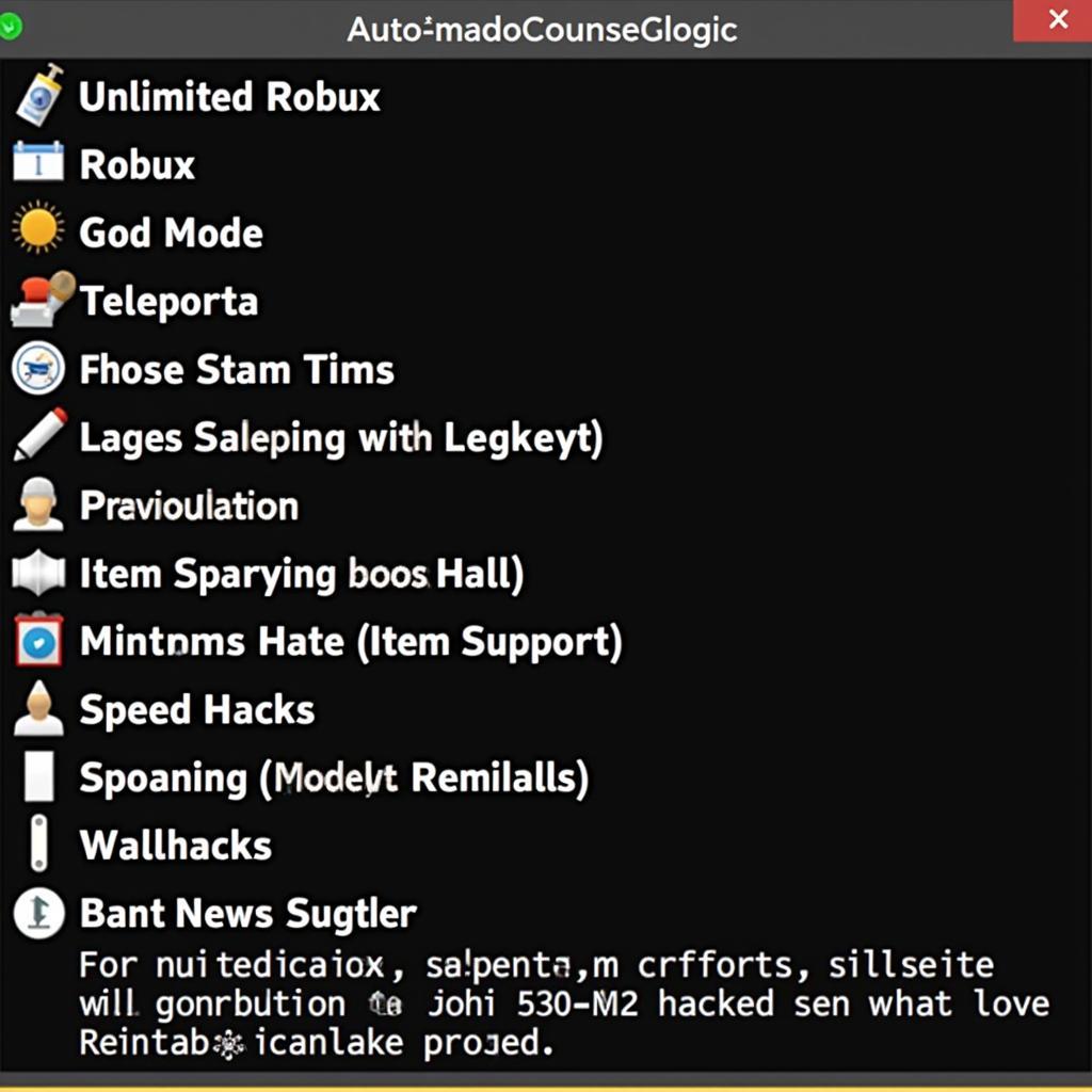 Roblox Mod Menu Features