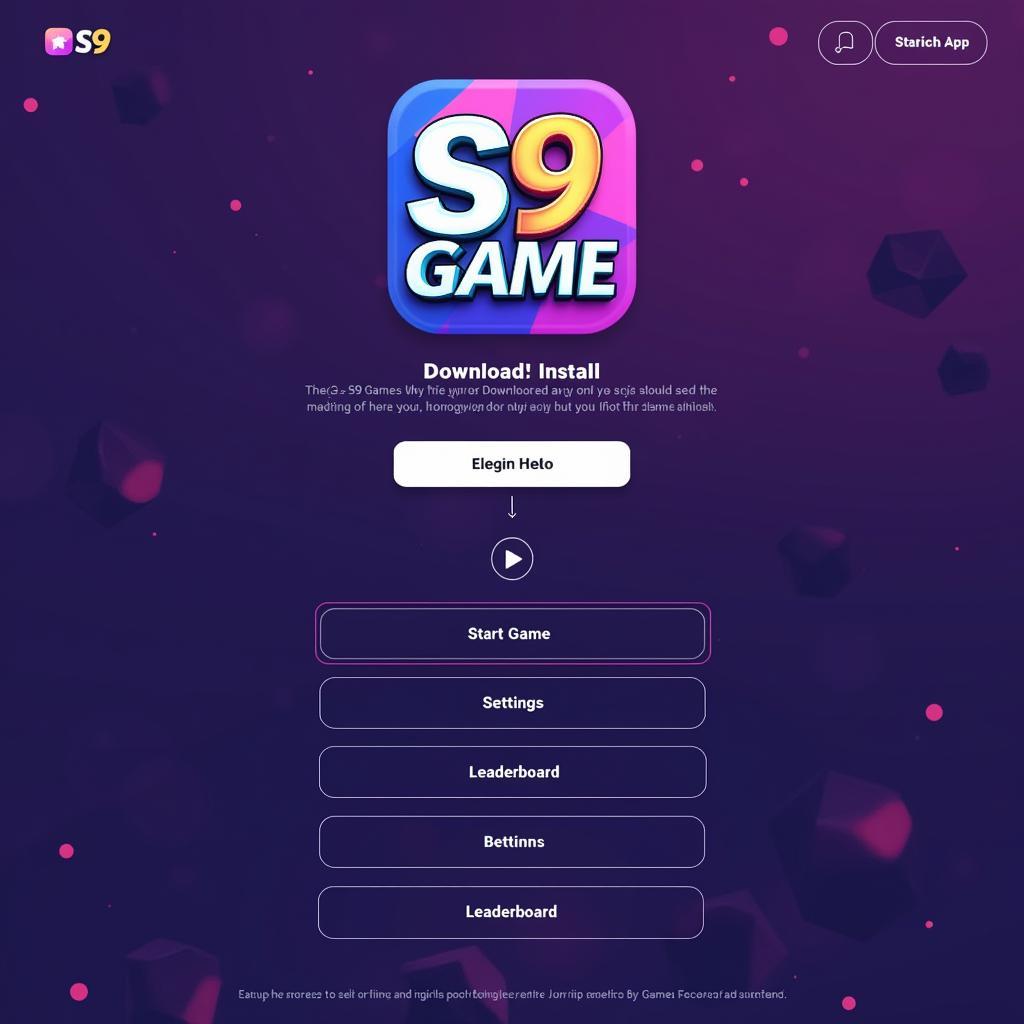 S9 Game APK Download Homepage Screenshot