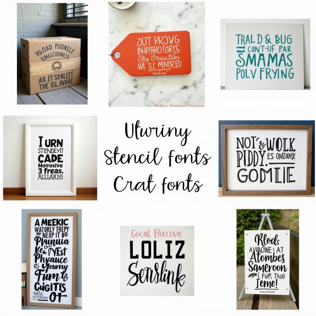 Stencil Font Project Examples