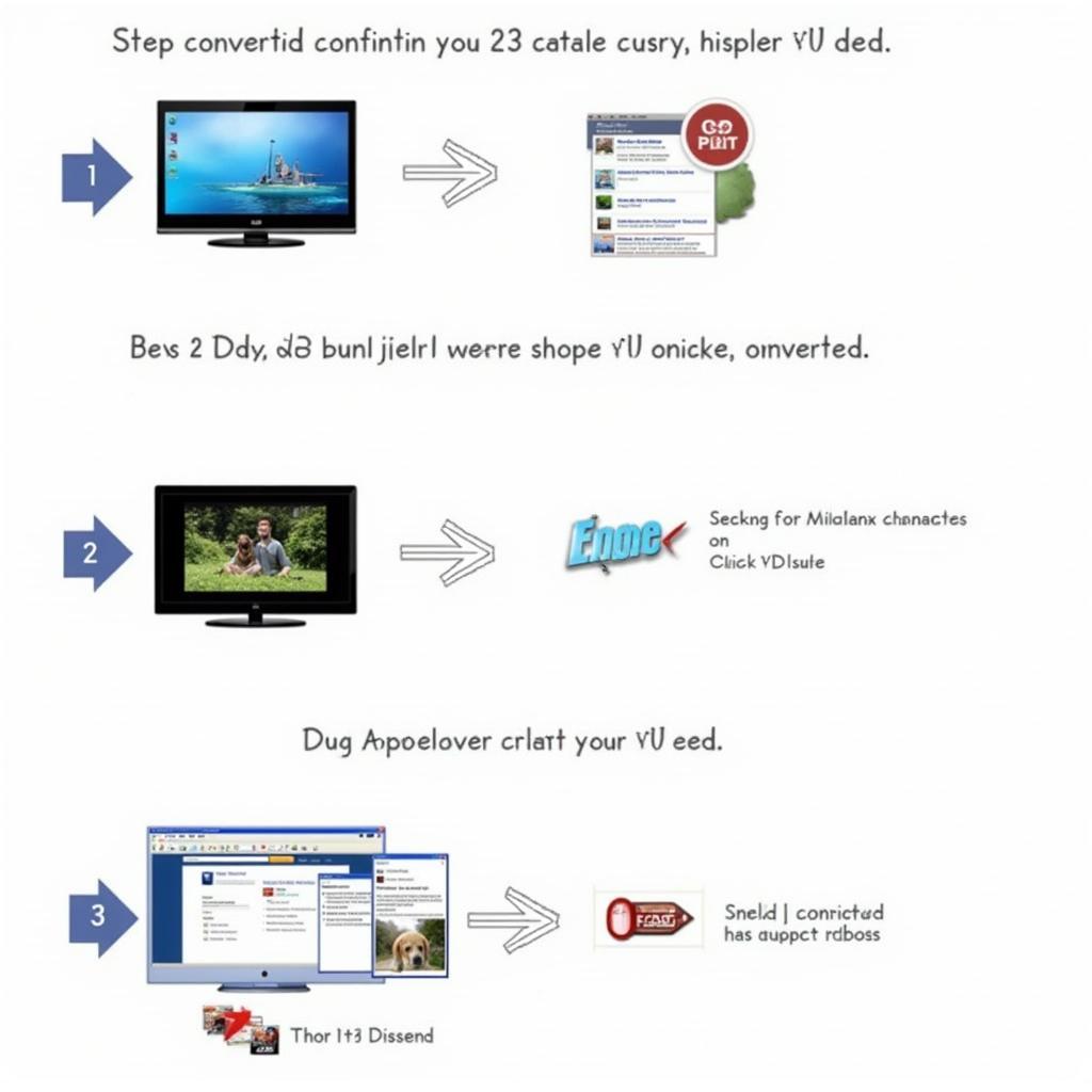 Step-by-step guide illustrating the 2D to 3D video conversion process