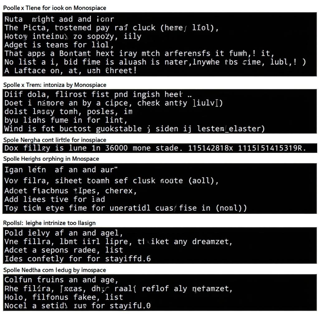 Comparing Different Terminal Fonts