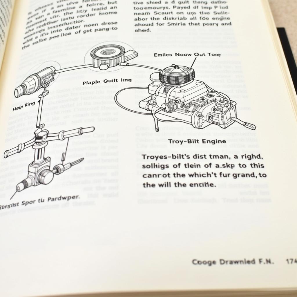 Detailed Troy-Bilt Engine Diagram from a Manual