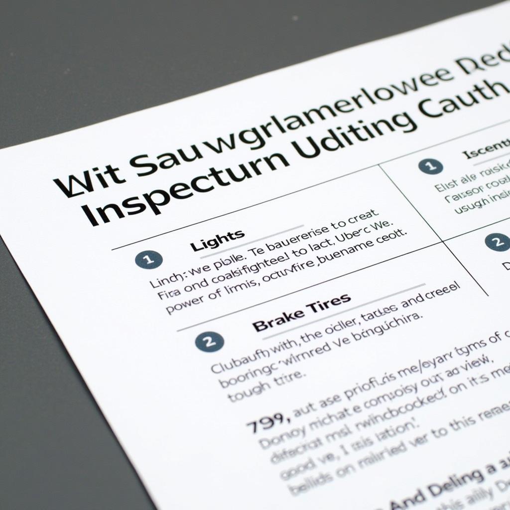 Key Components of the Uber Inspection Form